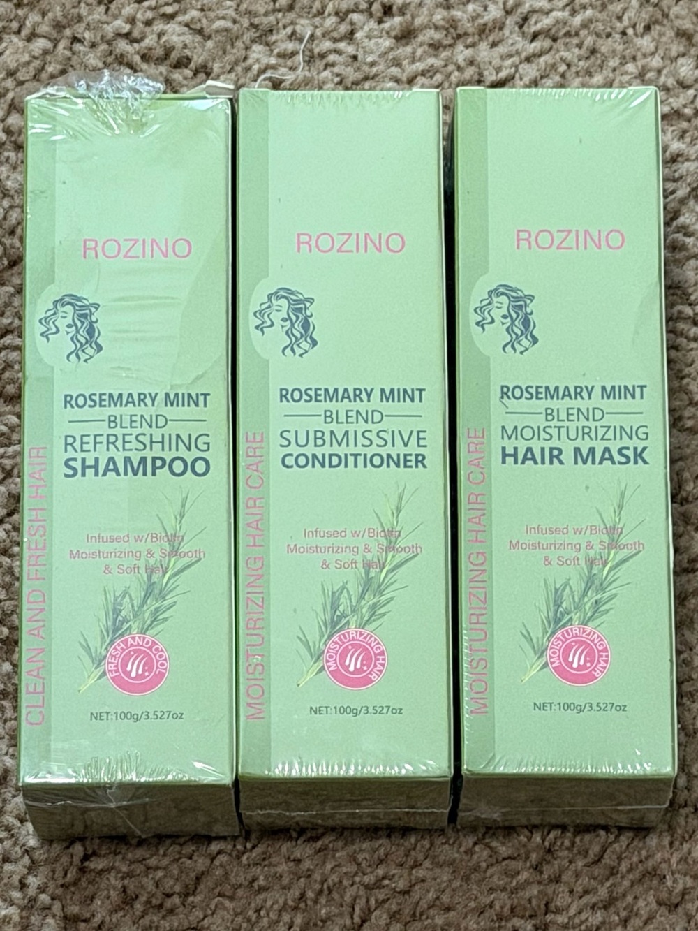 Rozino Rosemary Mint Blend Hair Mask Shampoo & Conditioner Set - Picture 3 of 5